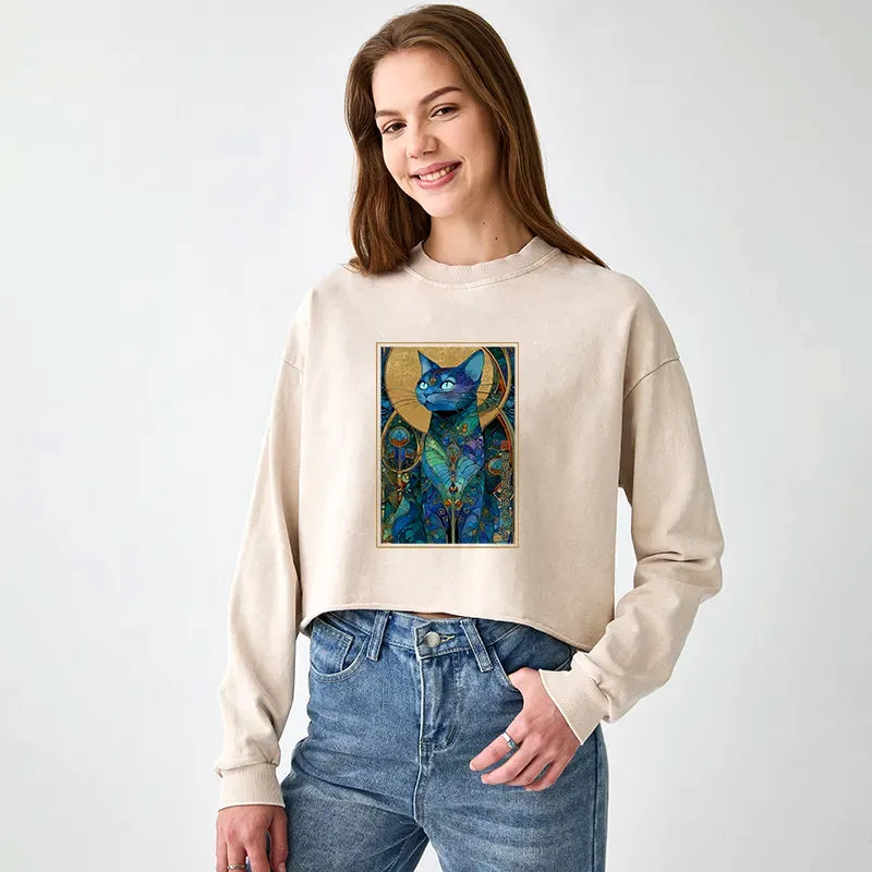 Kyoto cat sweatshirt gift for her