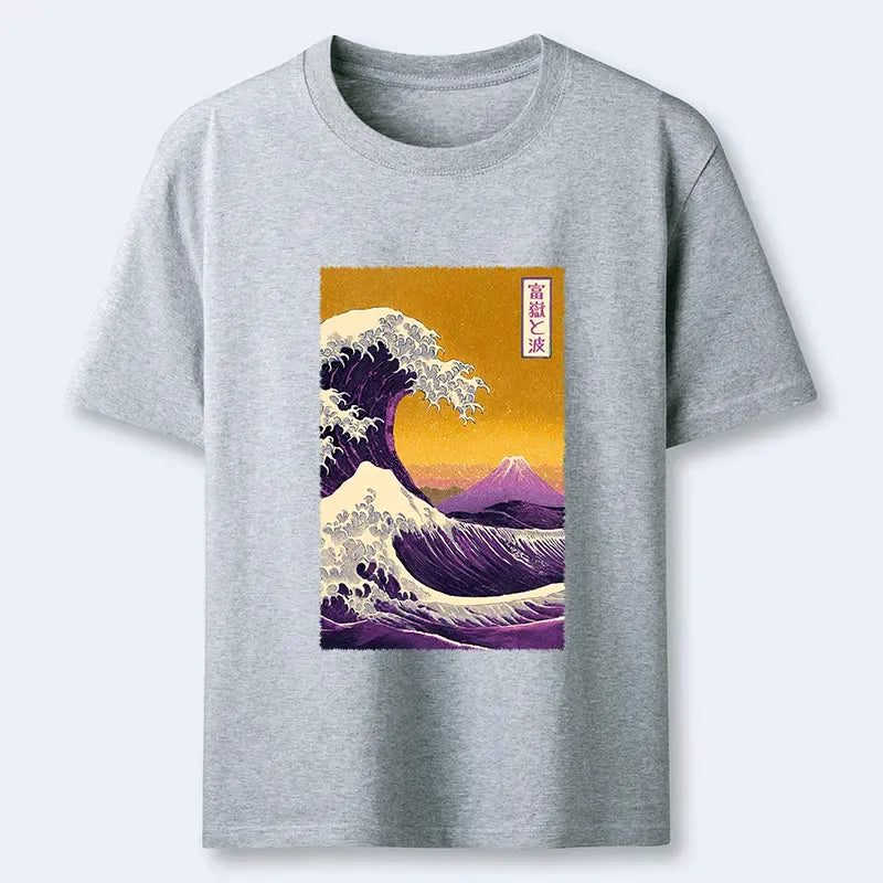 Japanese Woodblock Print T-Shirt for Summer