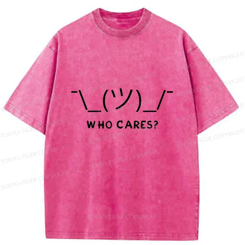Kyoto-Lion Text Emoticon Washed T-Shirt