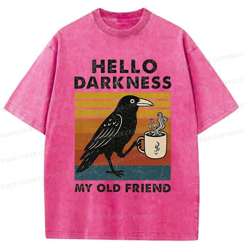 Washed Japanese Crow T-Shirt for Daily Wear