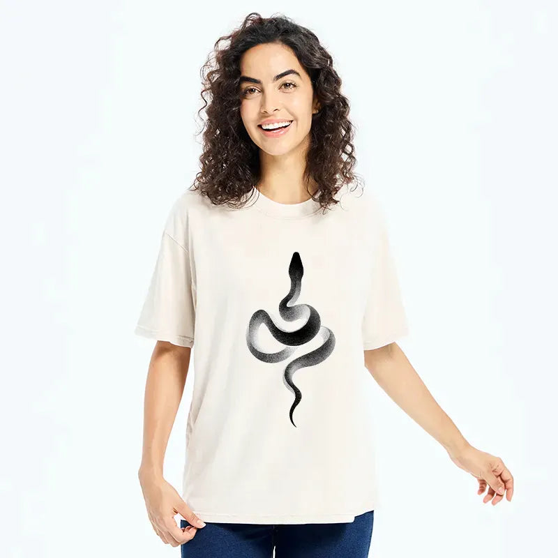 Unisex Cotton Snake T-Shirt for Gift