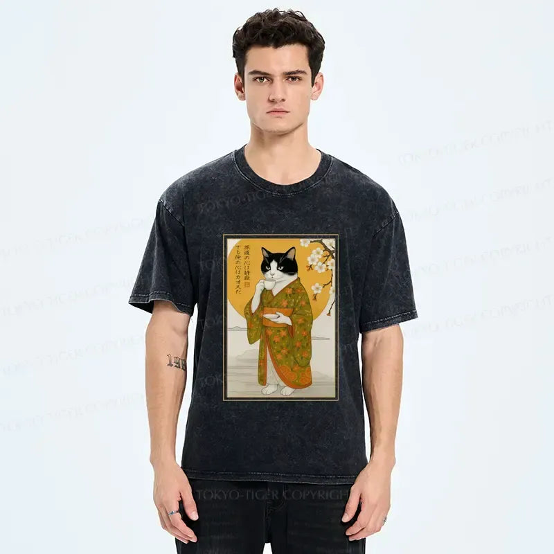 Best Seller Japanese Cat T-Shirt for Daily Wear