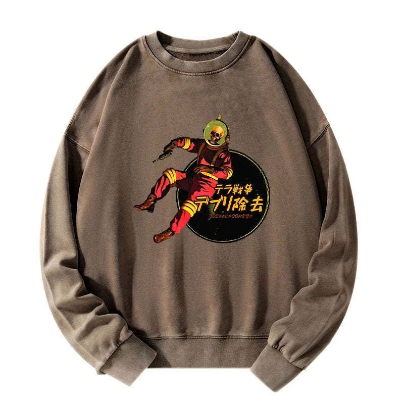 japanese skeleton astronaut sweatshirt on sale