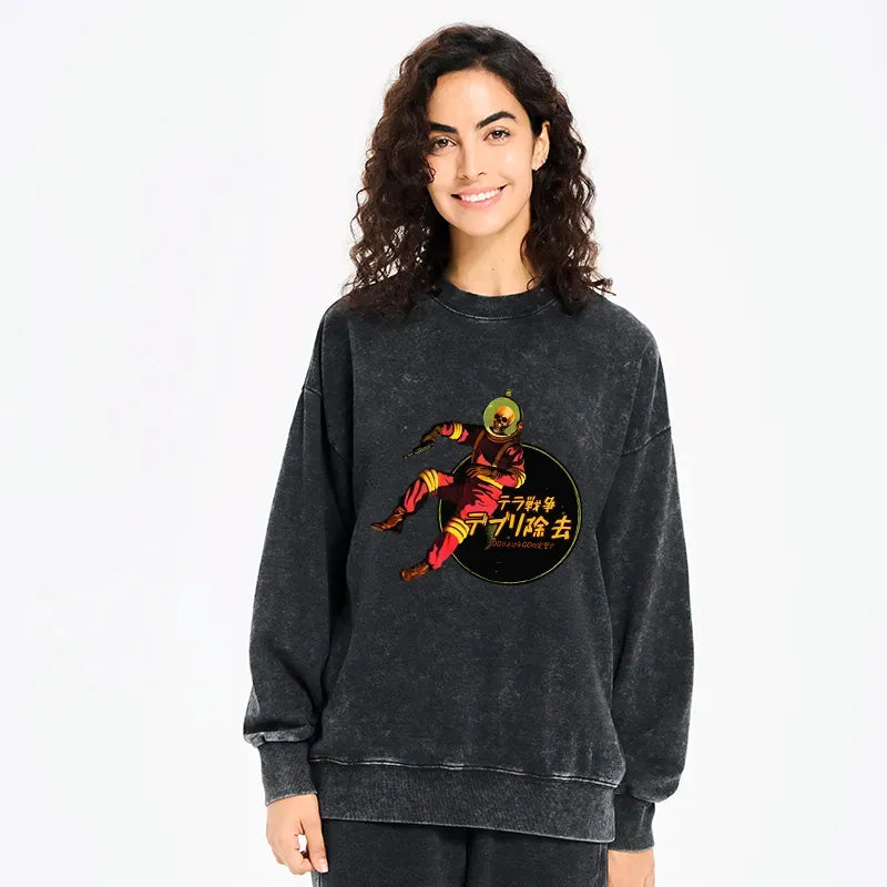 japanese skeleton astronaut sweatshirt on sale