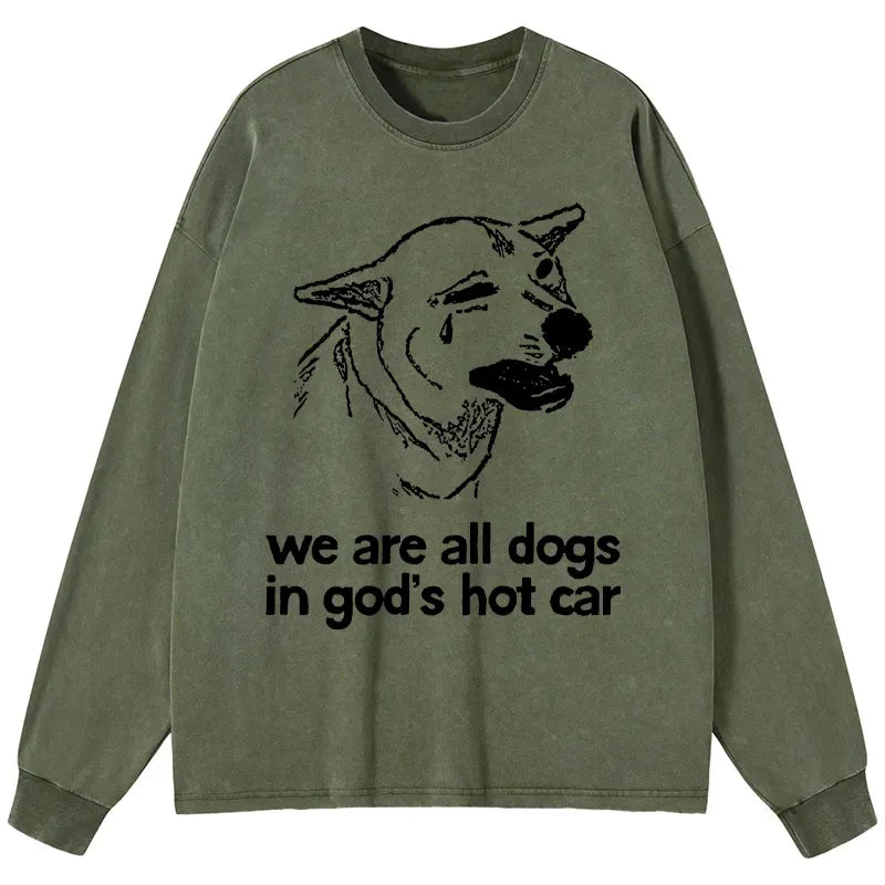 Kyoto-Lion Washed Long Sleeve Tee Gift Idea