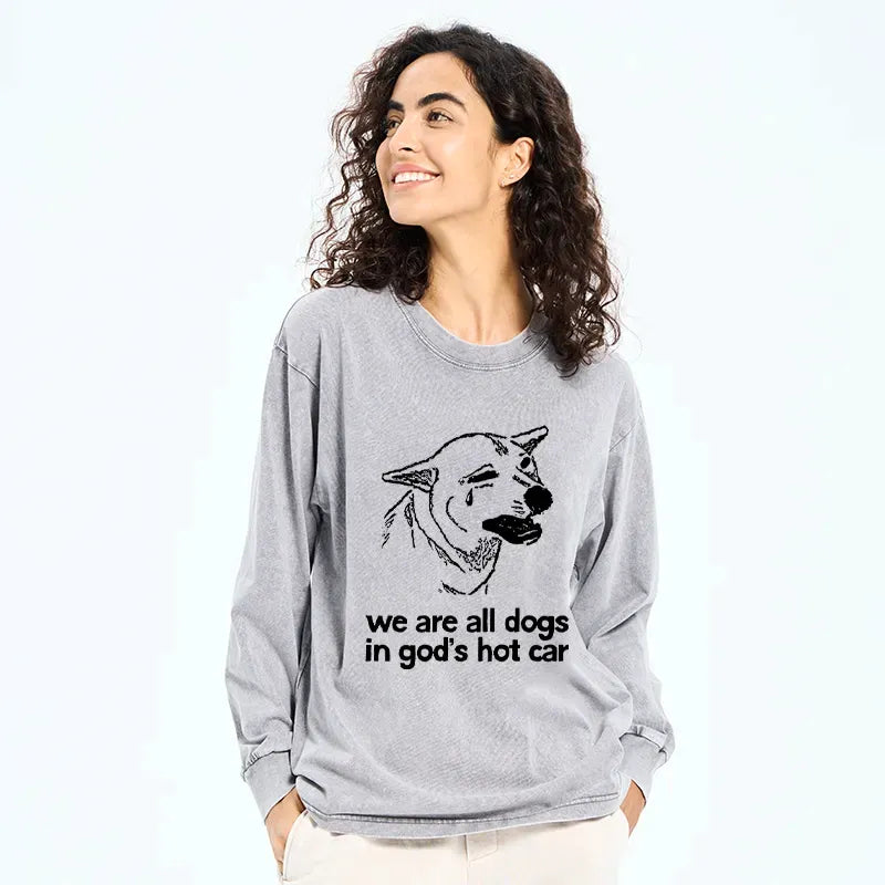 Kyoto-Lion Washed Long Sleeve Tee Gift Idea