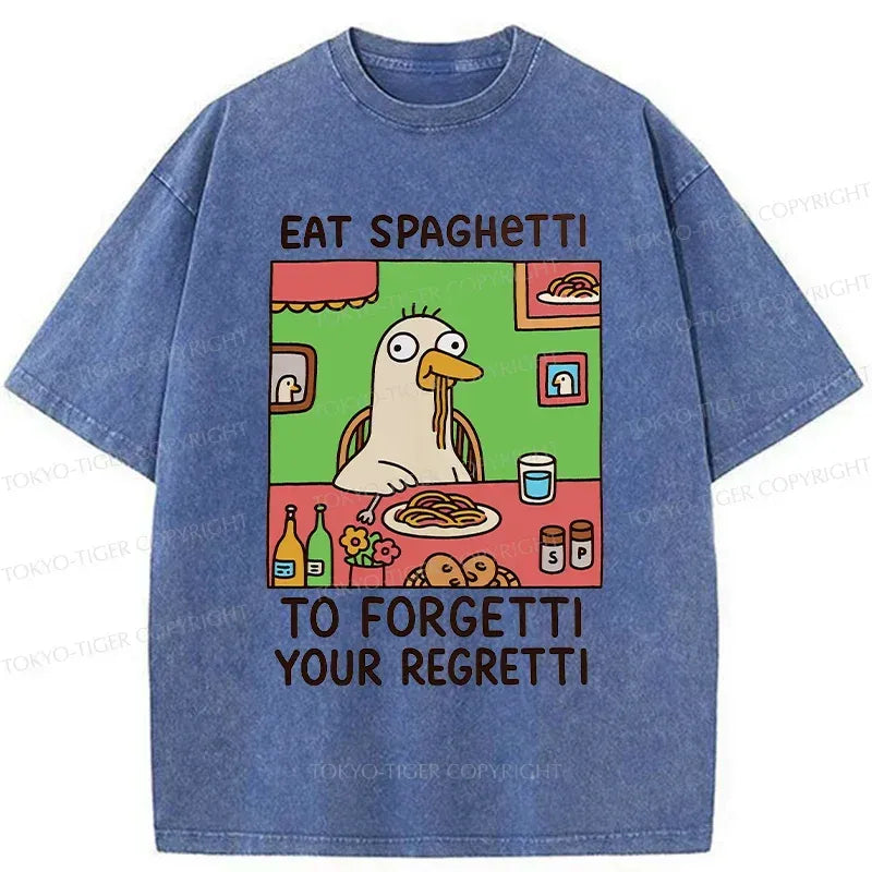 Stupid Goose Eating Pasta Vintage Tee