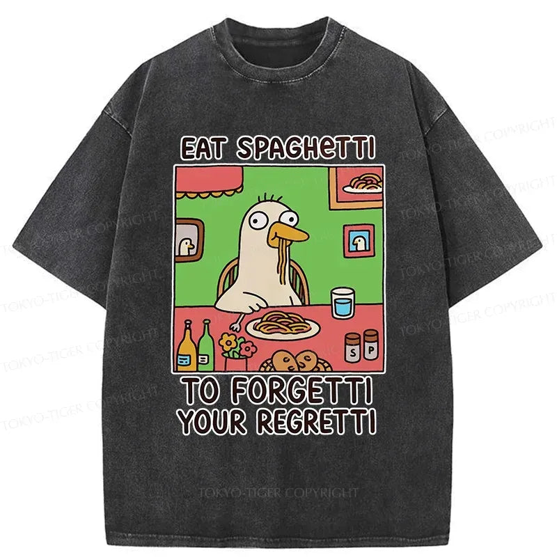 Stupid Goose Eating Pasta Vintage Tee