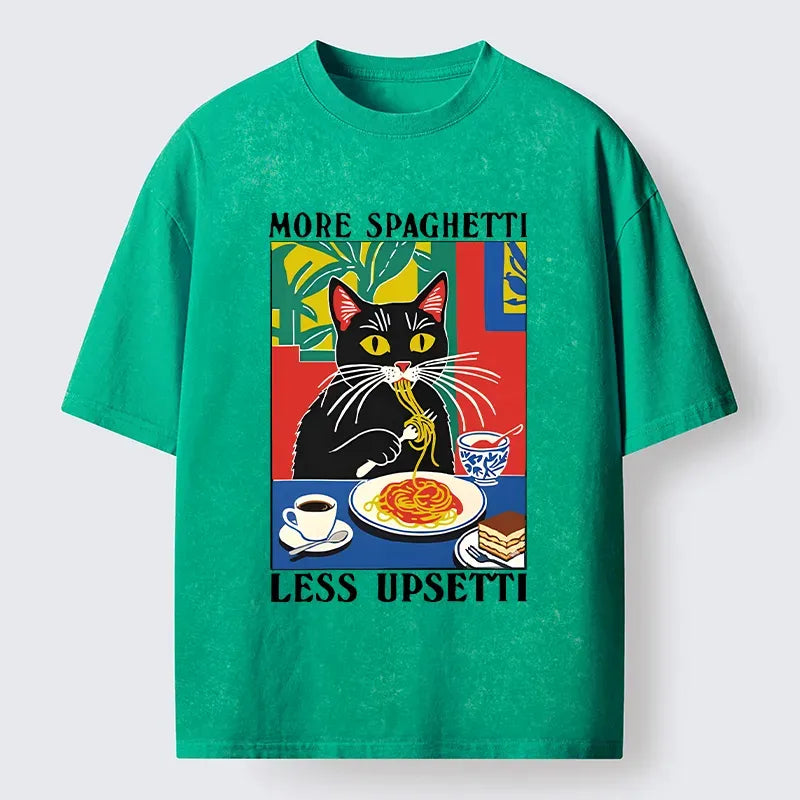 Japanese Vintage Black Cat Washed T-Shirt