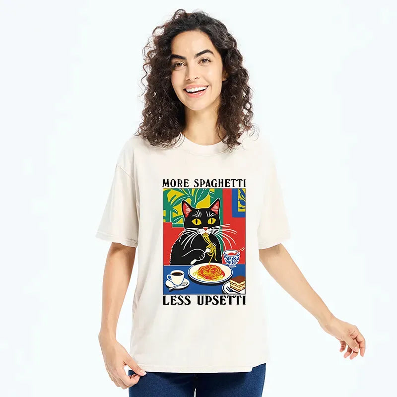 Black Cat Spaghetti T-Shirt Best Seller