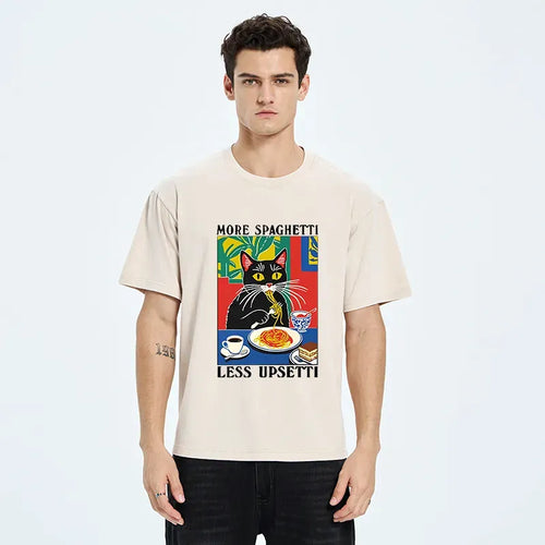 Unisex Black Cat T-Shirt Gift for Him
