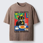 Japanese Vintage Black Cat Washed T-Shirt