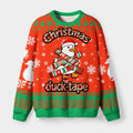 Kyoto-Lion Christmas Duck-Tape Fuzzy Christmas Ugly Sweatshirt