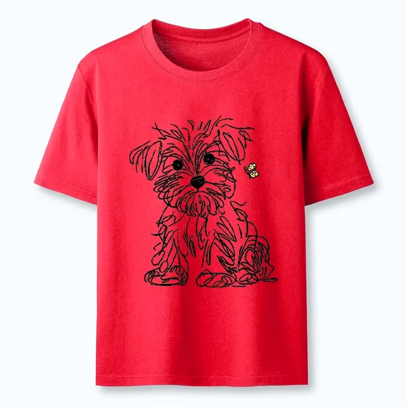 Japanese vintage dog butterfly tee