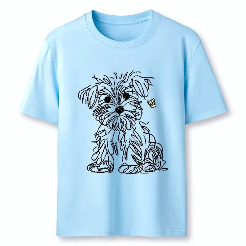 Japanese vintage dog butterfly tee