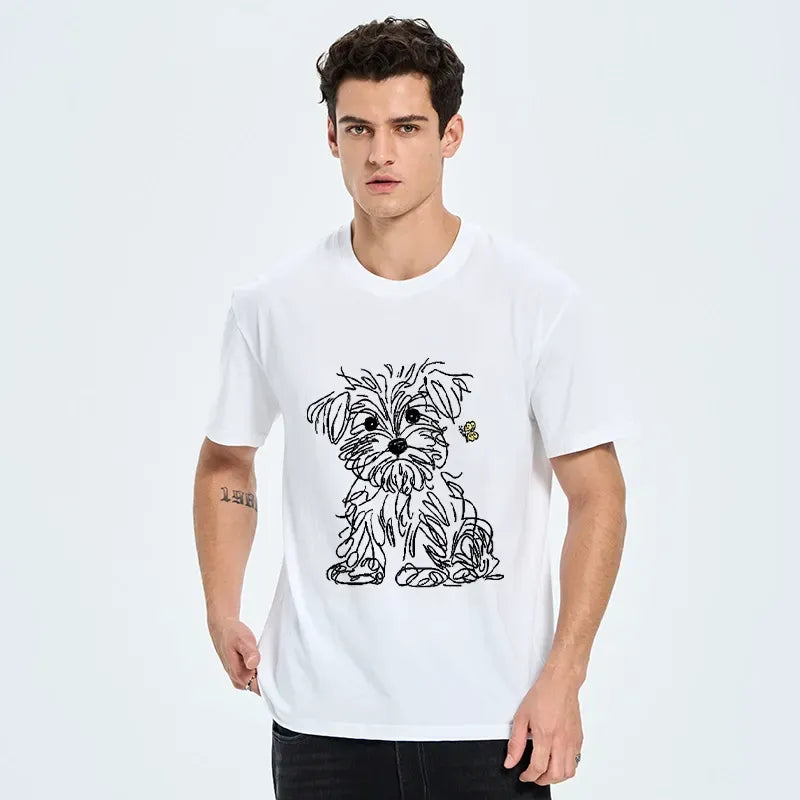 Japanese vintage dog butterfly tee