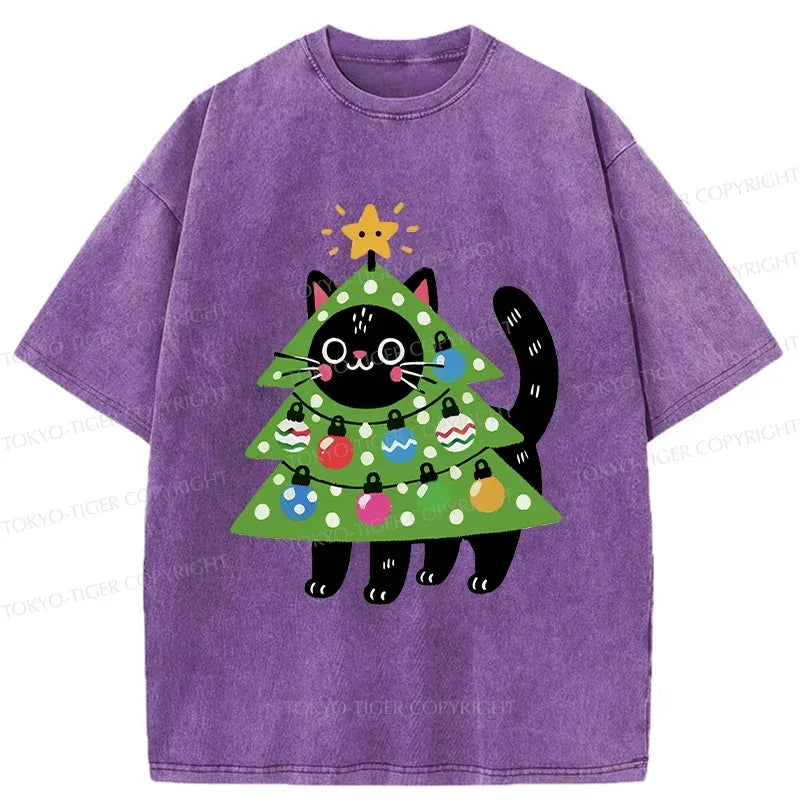 Kyoto Lion Christmas Tree Cat T-Shirt