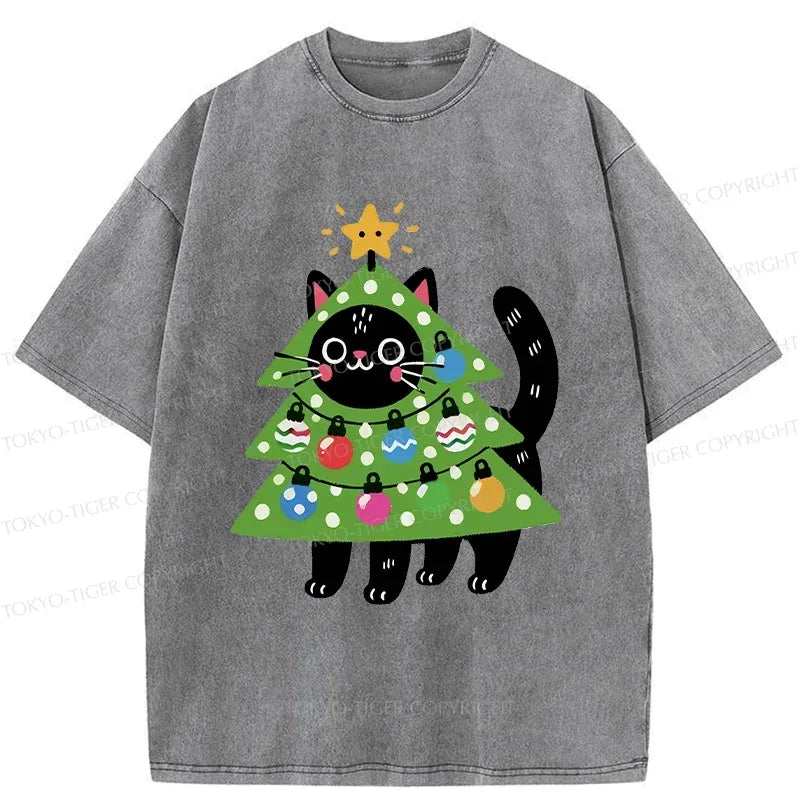 Kyoto Lion Christmas Tree Cat T-Shirt