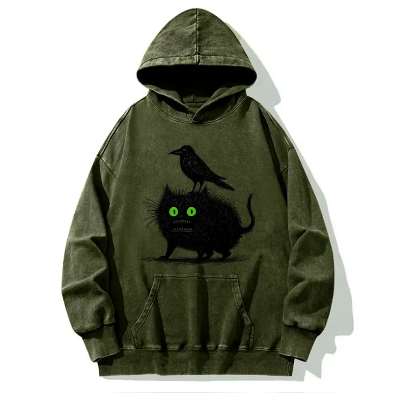 Kyoto-Lion black cat hoodie streetwear