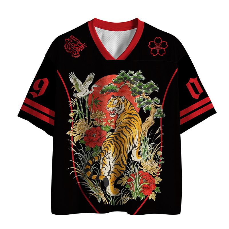 Japanese Tiger Mesh Jersey for Streetwear