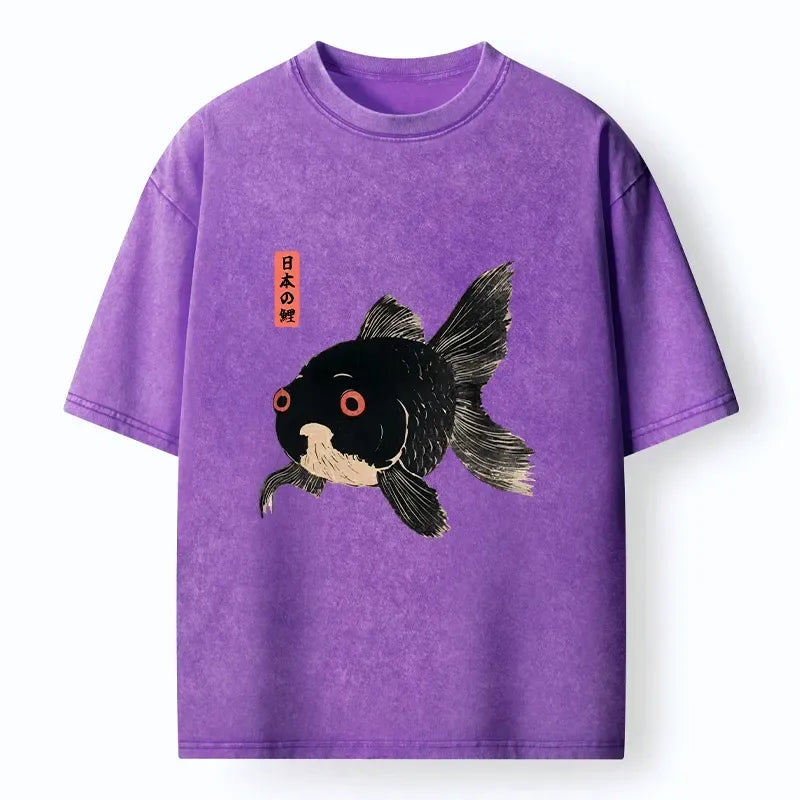 Japanese Goldfish Art T-Shirt for Streetwear