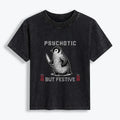 Festive Christmas Washed T-shirt for Women