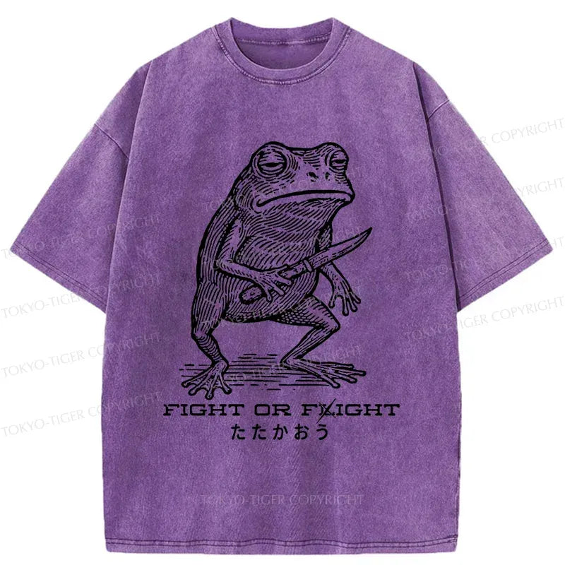 Fighting Frog Washed T-Shirt