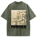 Kyoto-Lion Owl On A Branch Washed T-Shirt