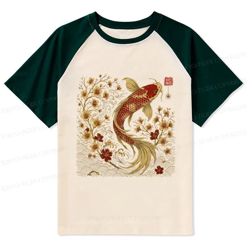 Japanese Style Unisex Cotton Raglan Tee