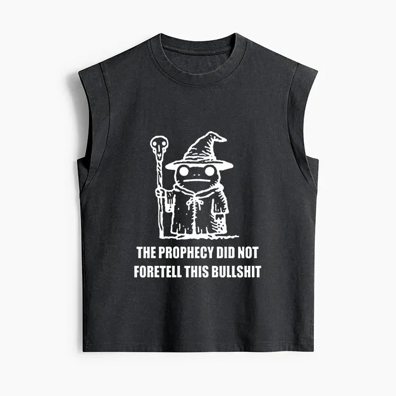 Kyoto-Lion Funny Meme Wizard Frog Weird Prophecy Women's Washed Tank Tops