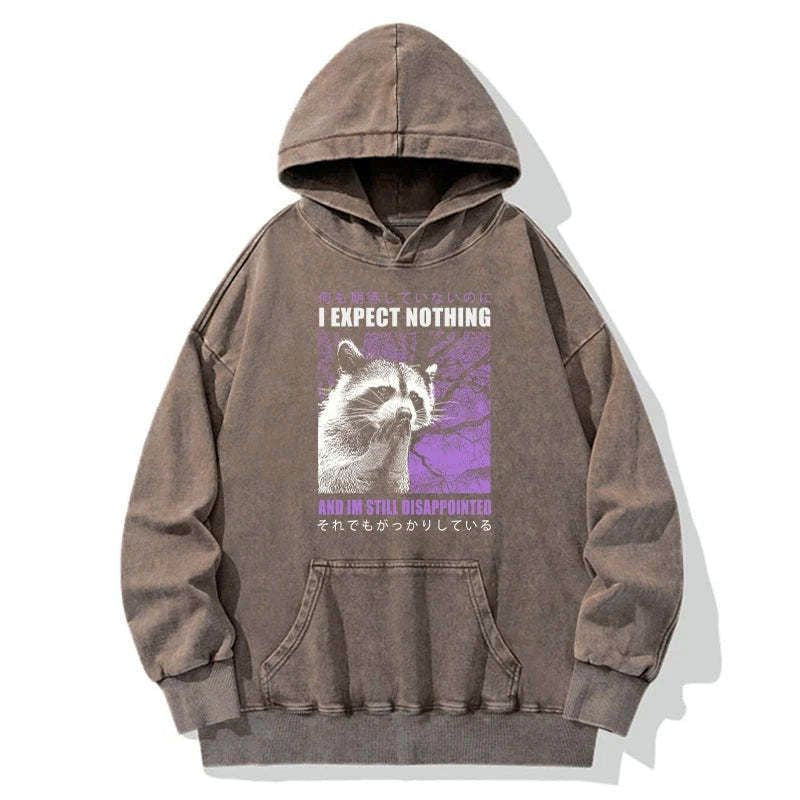 japanese washed raccoon hoodie for daily wear