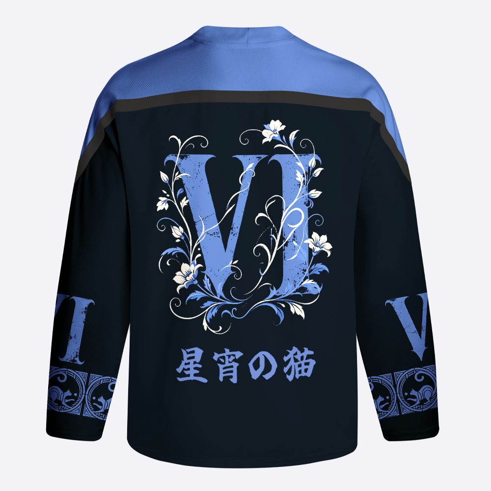 Kyoto-Lion Lunar Cat Long-Sleeve Hockey Jersey