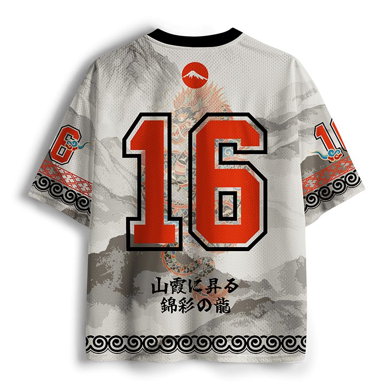 Kyoto-Lion Enamel Celestial Dragon Of Misty Peaks Mesh Jersey