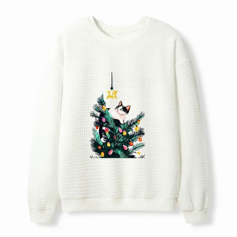 Japanese Cat Sweatshirt Holiday Gift