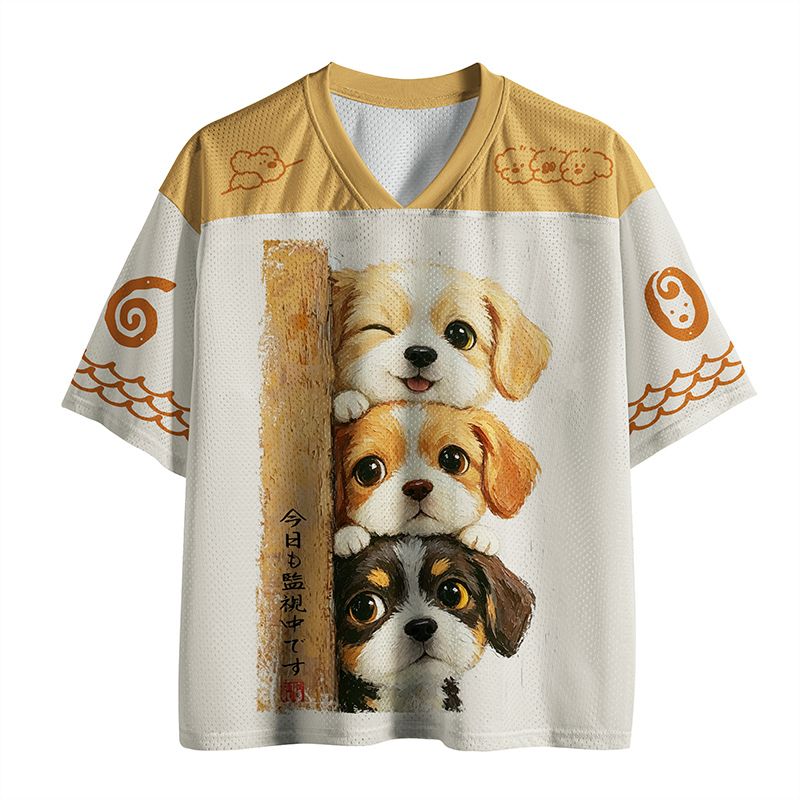 Japanese Style Kyoto Lion Mesh Jersey