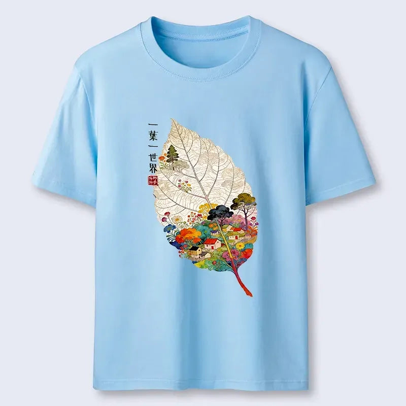 Kyoto-Lion One Leaf Holds A Tiny Colorful World Classic T-Shirt