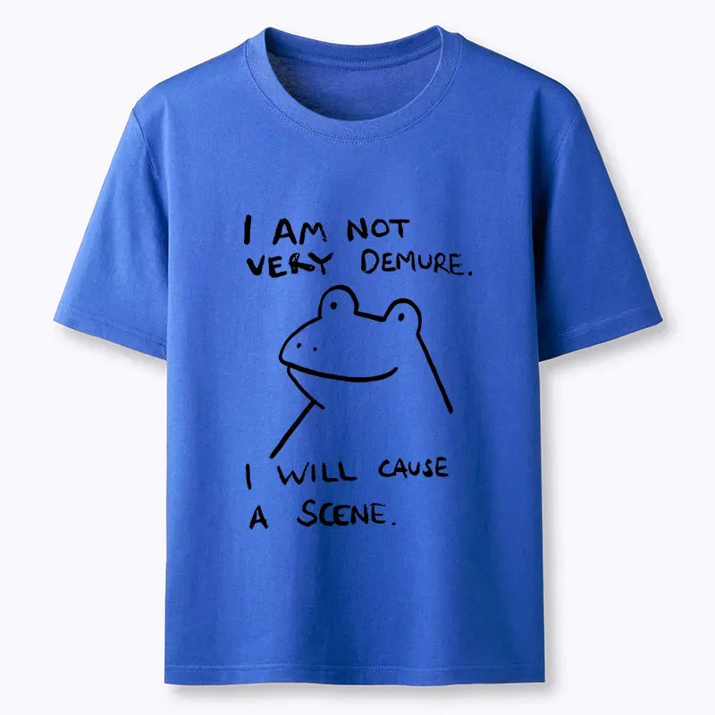 Humorous Frog Classic T-Shirt for Daily Wear