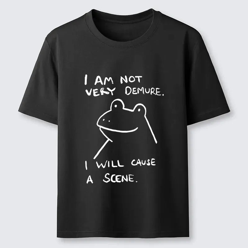 Humorous Frog Classic T-Shirt for Daily Wear
