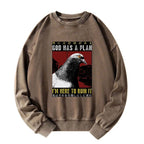 Kyoto-Lion Pigeons That Want To Break The Plan Washed Sweatshirt