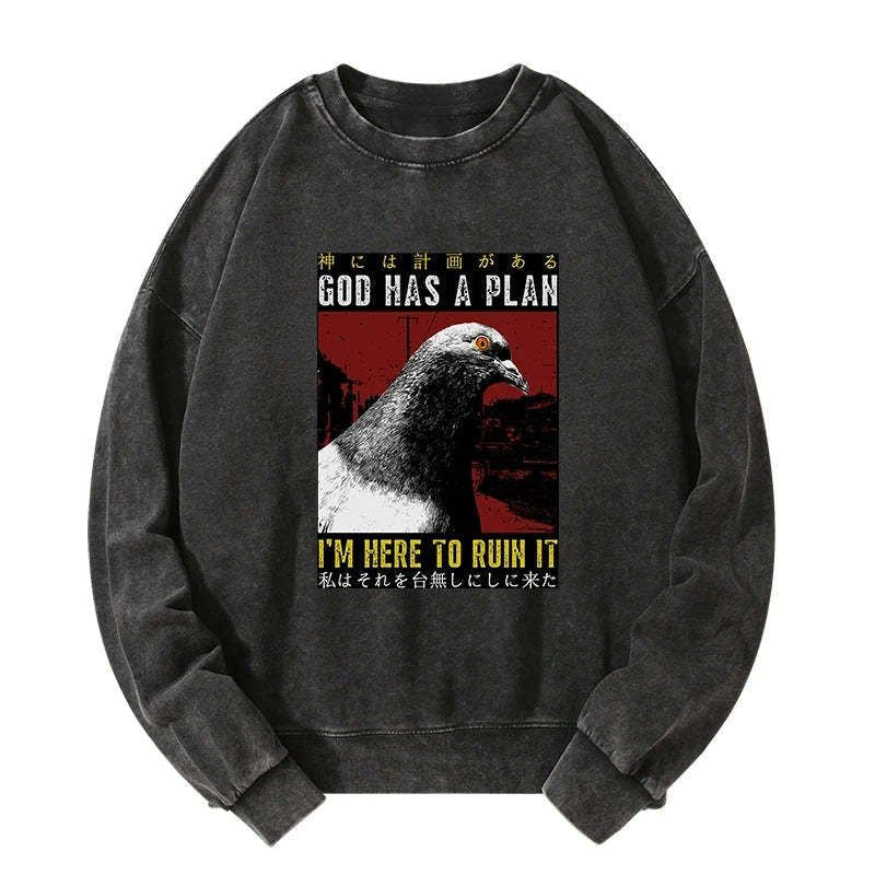 japanese washed sweatshirt for streetwear