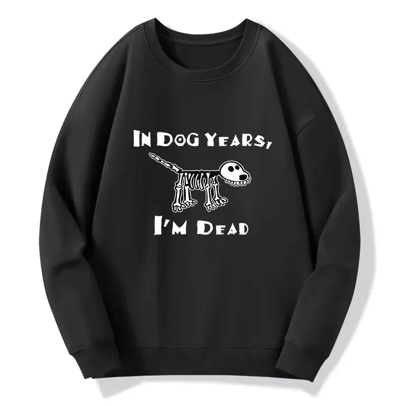 Kyoto-Lion Funny Meme Old Dog Dead In Dog Years Vibe Classic Sweatshirt