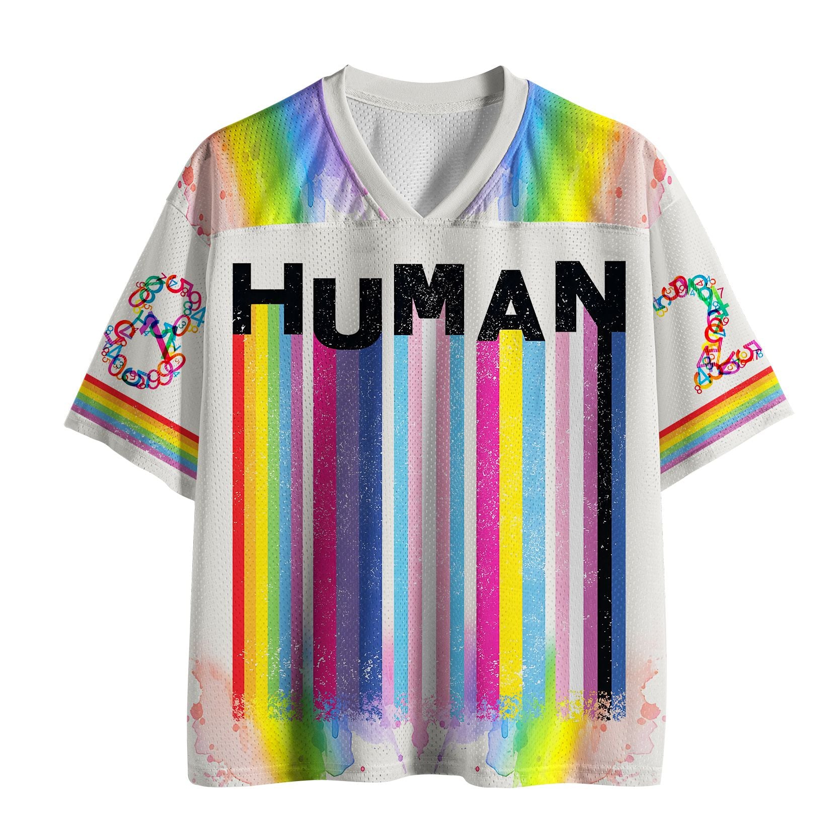 Kyoto Lion Rainbow Stripes Mesh Jersey