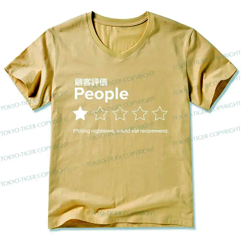 Japanese Vintage V-Neck Tee for Daily Wear
