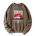 Japanese washed sweatshirt for streetwear
