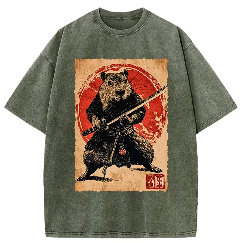 trending samurai capybara unisex t-shirt