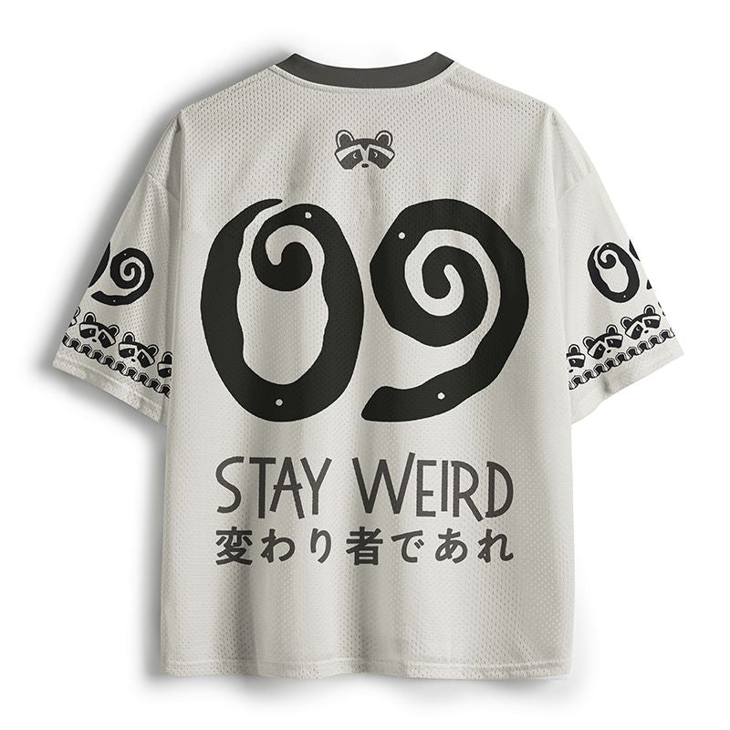 Funny raccoon mesh jersey for men