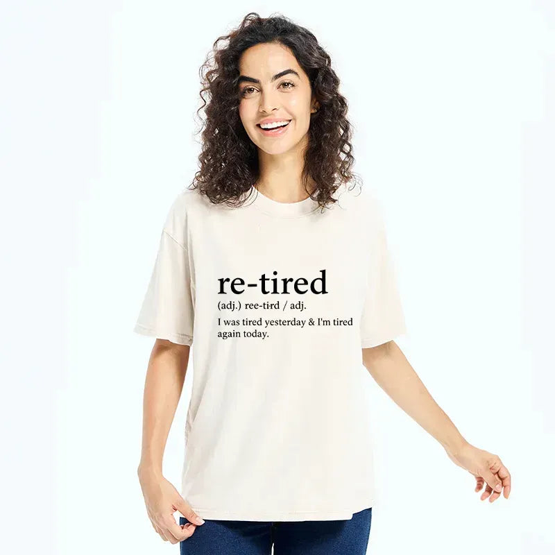 Kyoto-Lion Re-Tired Funny Washed T-Shirt