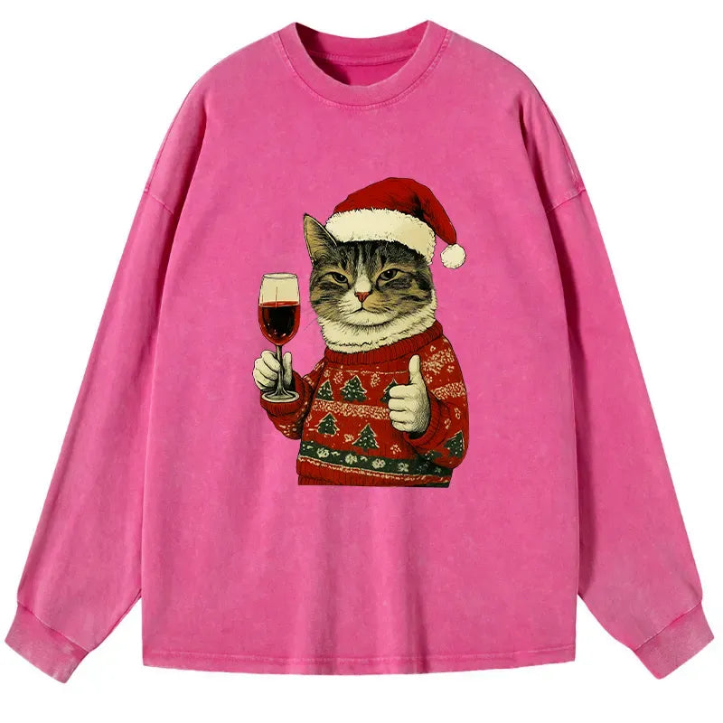 Trendy Japanese Cat Long Sleeve Shirt