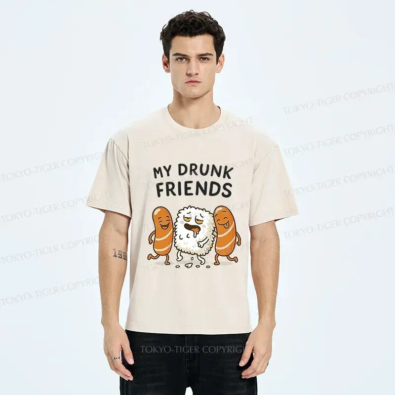 drunk sushi vintage tee streetwear style