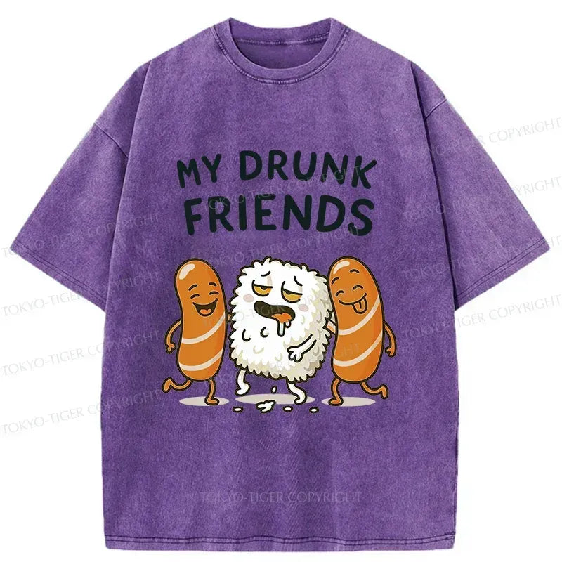drunk sushi vintage tee streetwear style